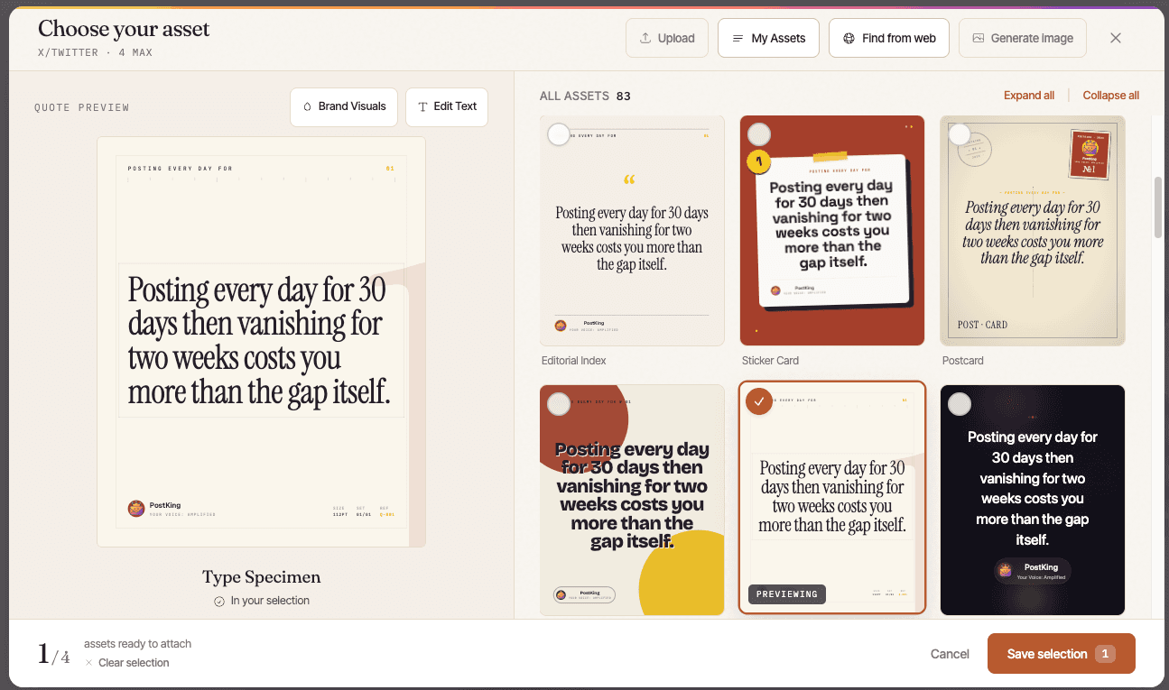 Brand-Matched Template and Asset Picker